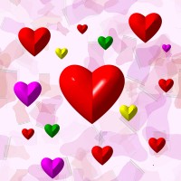 Colored hearts