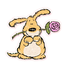 Glitter Dog With Flower