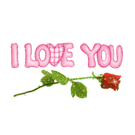 I Love You Glitter Rose